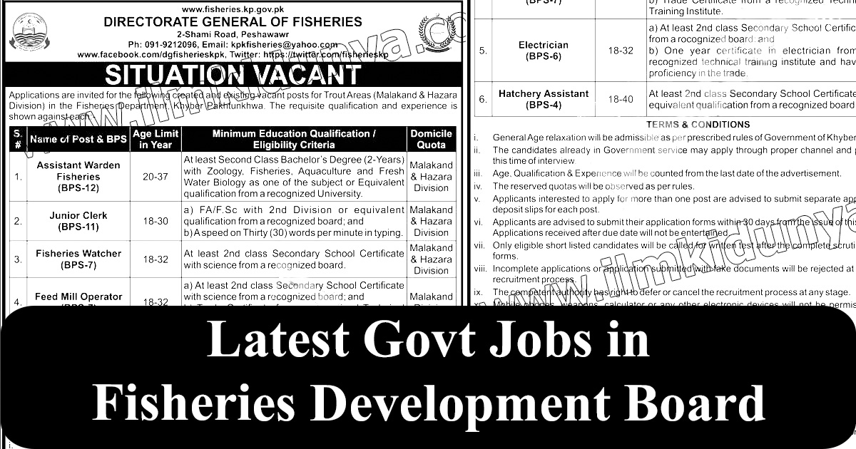 fisheries development board Jobs Latest 2024